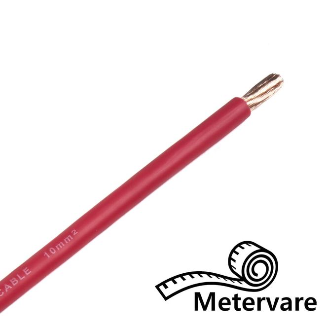 Hovedbilde Bass Brothers 10mm2 strømkabel - rød